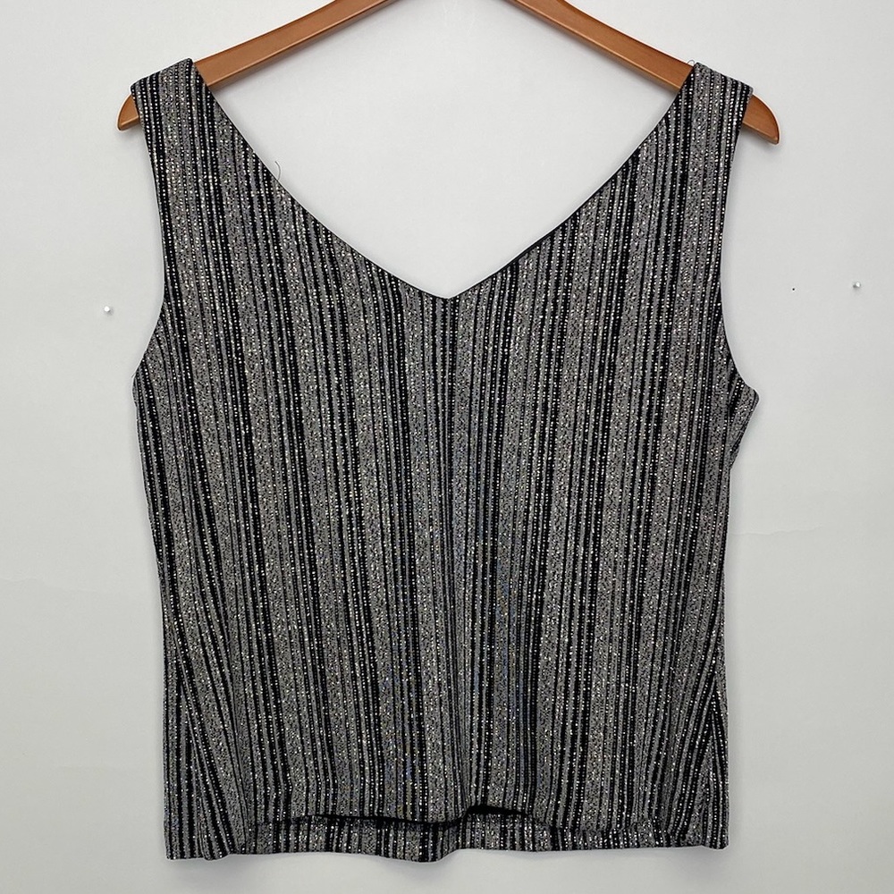 Vintage Xscape glitter striped Y2K blouse - Picture 2 of 5